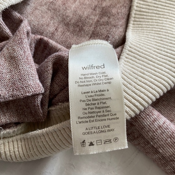 Wilfred Women's Long Sleeve Plum Light‎ Sweater Top Size XS - Picture 7 of 11